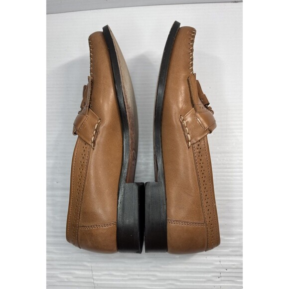 G. H. Bass Men’s Jeremy Loafers Shoes Light Brown Tan Slip On Kiltie Tassel 9D - Picture 8 of 11